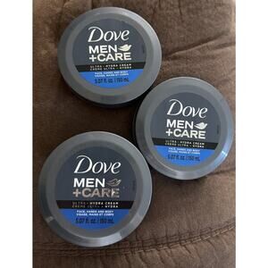 (3) Dove Men+Care Face Hand Body Ultra Hydra Cream 5.07 oz (cc)